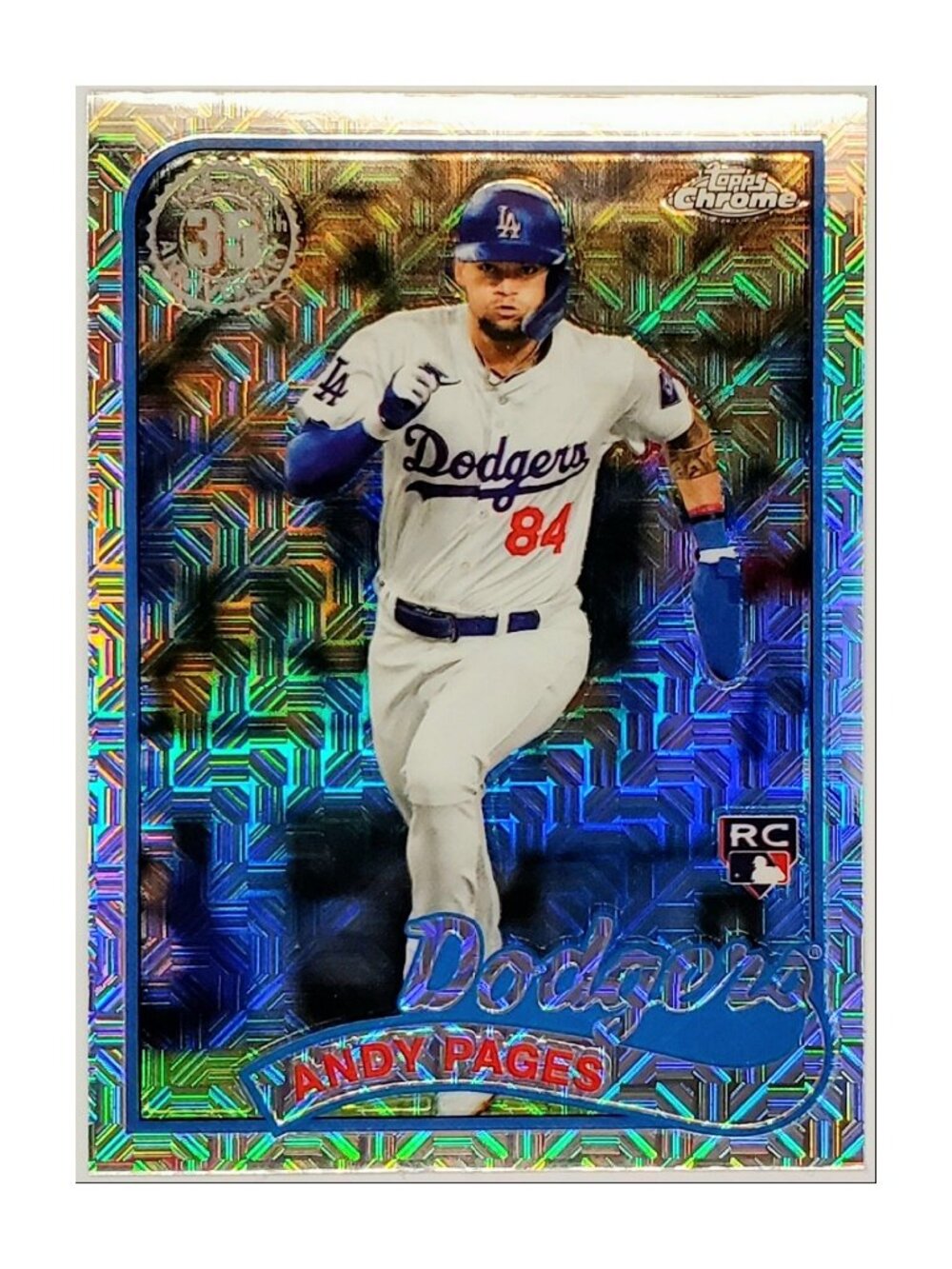 ANDY PAGES ROOKIE "1989" MOJO REFRACTOR SILVER PACK CHROME 2024 TOPPS, DODGERS!